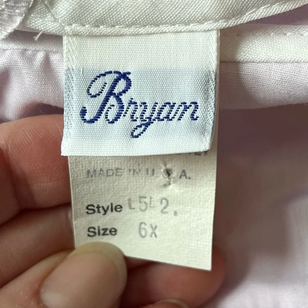 NWT Vintage Bryan dress, Peter Pan collar, back buttons, pale purple, sz 6/6x